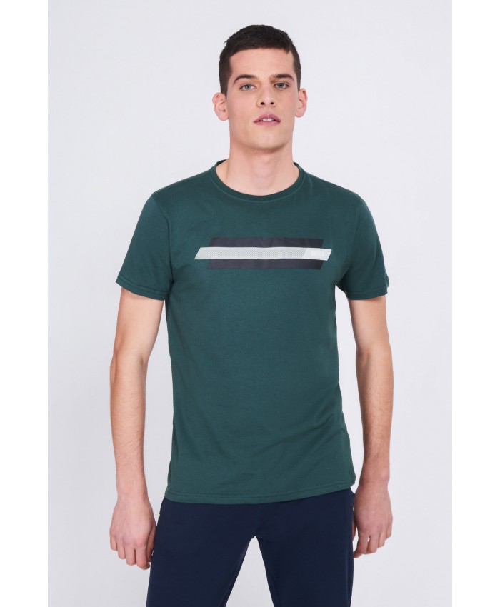 T-SHIRT COTONE LOGO CON STAMPA DATCH verde